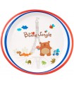 [For Kids] Designed in Taiwan French Bear Melamine Plate