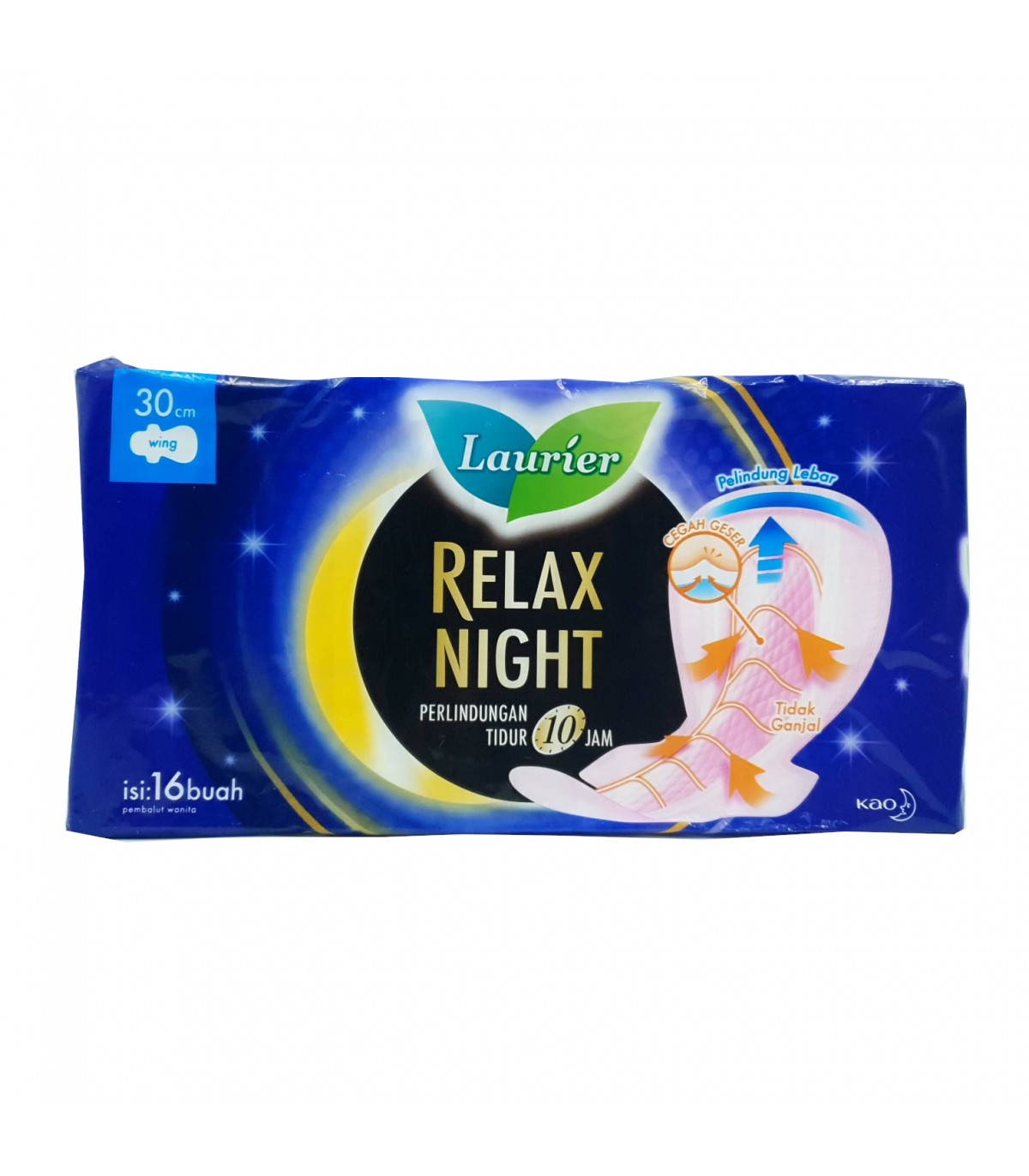Laurier Relax Night 30cm With Wings Period Heavy Flow Menses